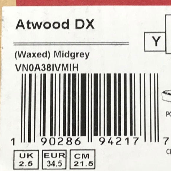 Vans Atwood DX Waxed Midgrey Shoes Size Youth 3.5 - Picture 8 of 8